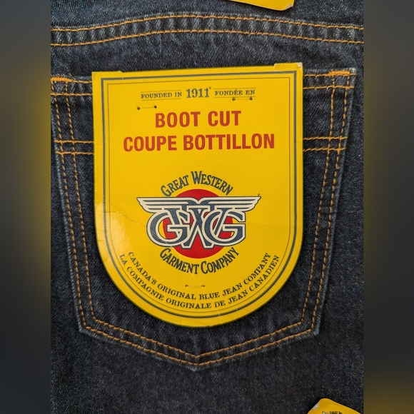 Vintage Great Western Garment Company Men's Boot Cut Jeans New With Tags - Picture 4 of 9